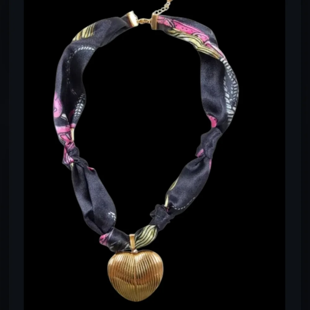 #1124 Simply Jewels Silk Scarf Necklace (Various Options) - Picture 2 of 3